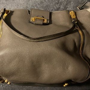 Tom Ford Sedgwick Medium Leather Zip Trim Tote Bag